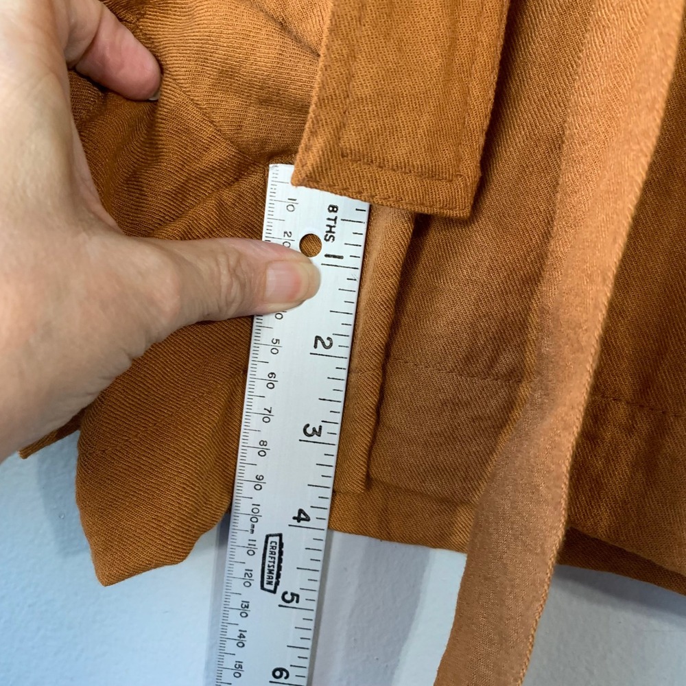 A. New Day burnt orange paper bag‎ shorts with tie and pockets. Size S - Picture 10 of 12